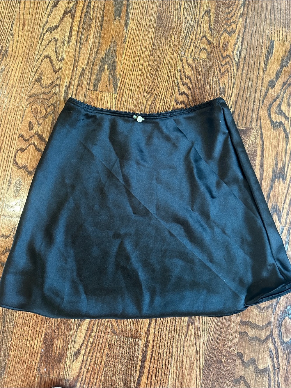 Altar'd State Black Satin Mini Skirt